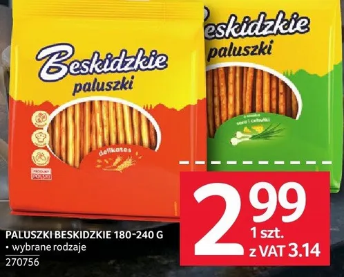 Paluszki Beskidzkie 180-240 g promocja w Selgros