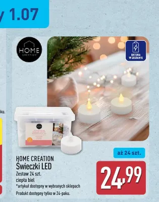 Świeczki LED Home Creation promocja w Aldi