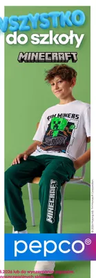 Kolekcja odzieży dziecięcej Minecraft promocja w Pepco