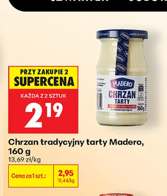 Chrzan tradycyjny tarty Madero promocja w Biedronka