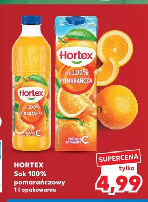 Sok pomarańczowy Hortex 100% promocja w Kaufland