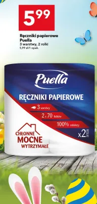 Ręczniki papierowe 3 warstwy, 2 rolki promocja w LEWIATAN