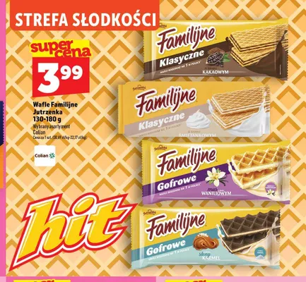 Wafle Familijne Klasyczne o smaku kakaowym promocja w TOPAZ