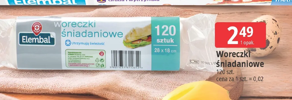 Woreczki śniadaniowe promocja w Leclerc