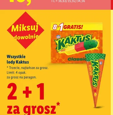 Lody Kaktus Classic 9-pak promocja w Lidl