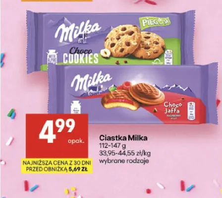 Ciastka Milka Choco Cookies promocja w Delikatesy Centrum