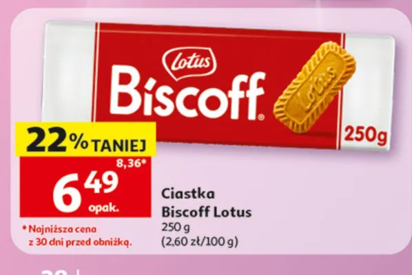 Ciastka Biscoff Lotus promocja w Auchan