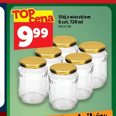 Słój z wieczkiem 6-pak 720 ml promocja w TOPAZ