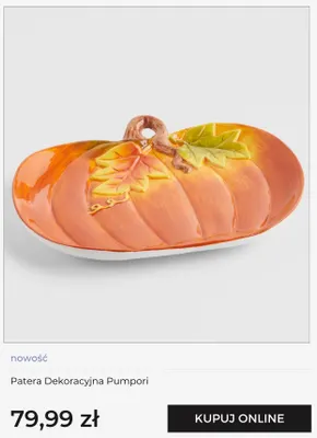 Patera dekoracyjna Pumpori home & you promocja w home&you