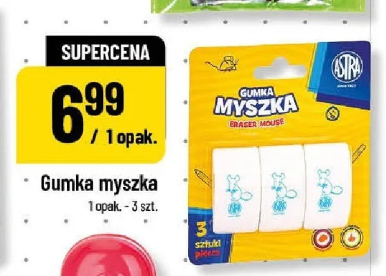 Gumka myszka Astra promocja w POLOmarket