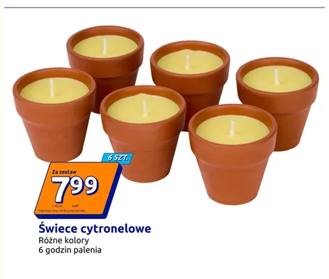 Świece cytronelowe 6-pak promocja w Action