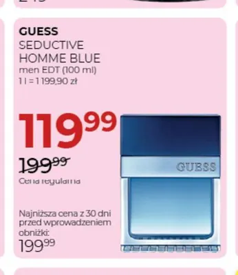 Woda toaletowa Seductive Homme Blue Guess promocja w Drogerie Jawa