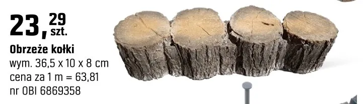 Obrzeże kołki promocja w OBI
