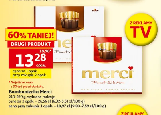 Bombonierka Merci Finest Selection promocja w Auchan