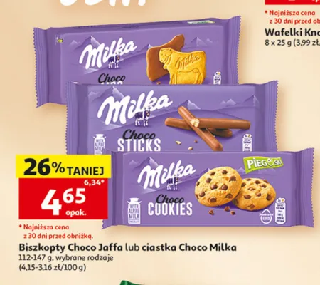 Ciastka Choco Cow Milka promocja w Auchan