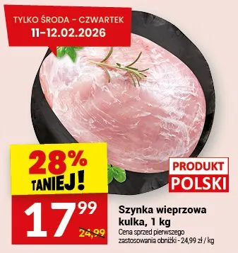 Szynka wieprzowa kulka promocja w Twój Market