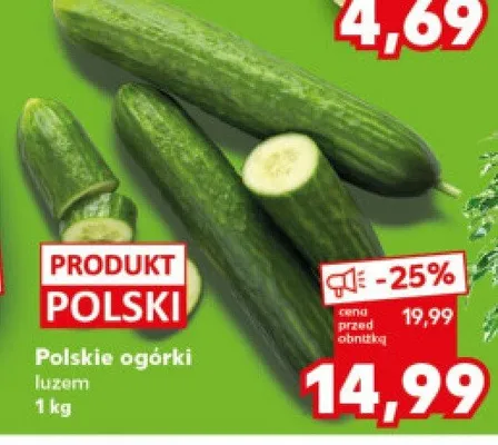 Ogórki polskie luzem promocja w Kaufland