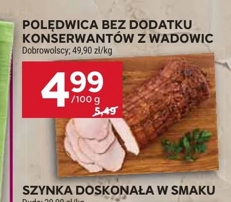 Polędwica bez dodatku konserwantów z Wadowic Dobrowolscy promocja w Stokrotka
