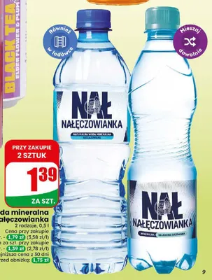 Woda mineralna niegazowana Nałęczowianka promocja w Dino