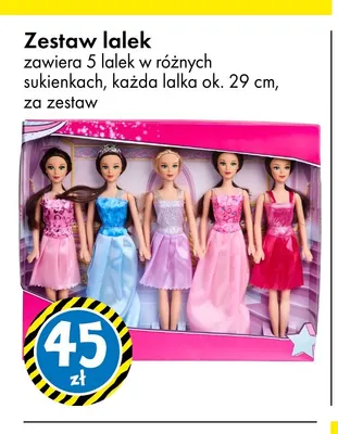 Zestaw lalek 5 szt. ok. 29 cm promocja w Tedi