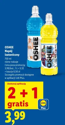 Napój izotoniczny, różne rodzaje 2+1 GRATIS promocja w Lidl