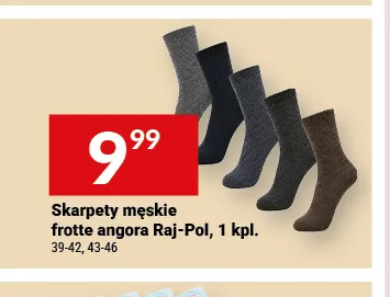 Skarpety męskie frotte angora Raj-Pol promocja w Twój Market