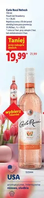 Wino różowe słodkie Strawberry promocja w Lidl