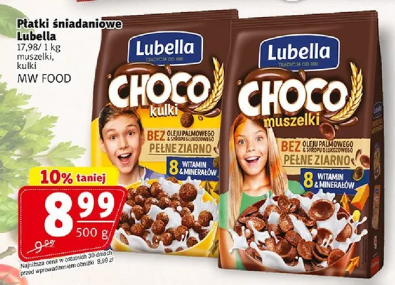 Płatki śniadaniowe Lubella Choco kulki promocja w Prim Market