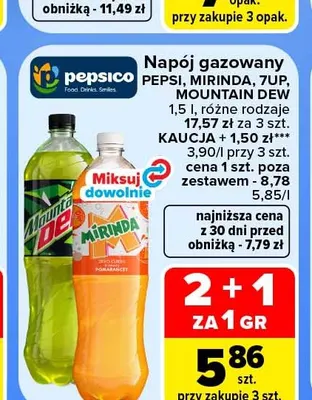 Napój gazowany Mountain Dew promocja w Carrefour