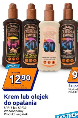 Krem do opalania Caribbean Bronze Tanning Lotion SPF 30 wodoodporny promocja w Action