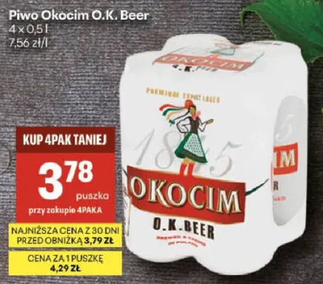 Piwo Okocim O.K. Beer promocja w Delikatesy Centrum