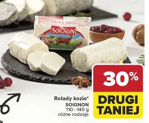 Rolady kozie Soignon promocja w Carrefour Market