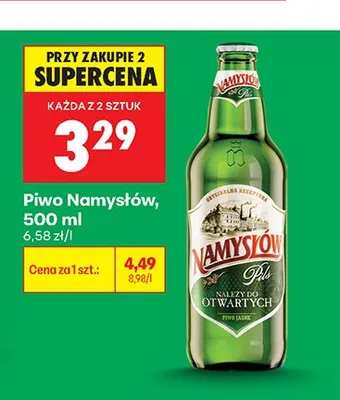 Piwo Namysłów Pils promocja w Biedronka