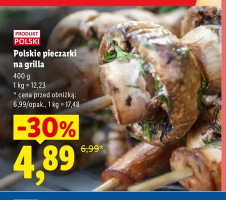 Polskie pieczarki na grilla Ryneczek Lidla promocja w Lidl
