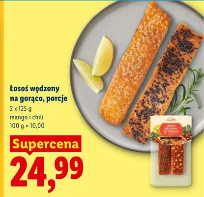 Łosoś wędzony na gorąco porcje mango i chili promocja w Lidl