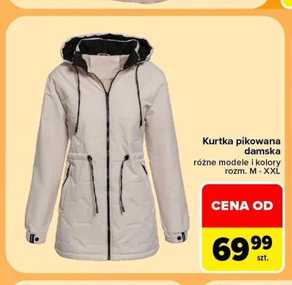 Kurtka pikowana damska promocja w Carrefour