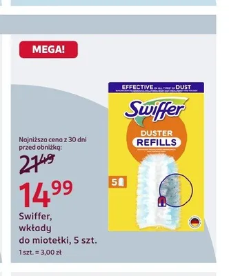 Wkłady do miotełki Swiffer Duster Refills promocja w Rossmann