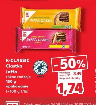 Ciastka Jaffa K-Classic promocja w Kaufland