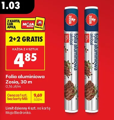 Folia aluminiowa promocja w Biedronka