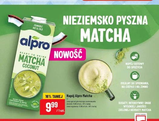 Napój Matcha Coconut Alpro promocja w POLOmarket