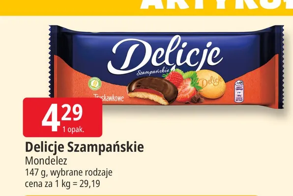 Ciastka Delicje Szampańskie promocja w Leclerc