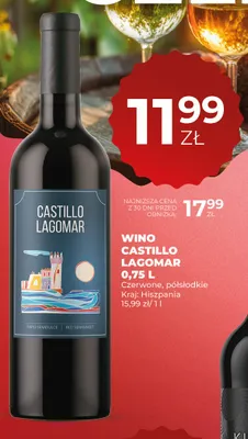Wino Castillo Lagomar czerwone półsłodkie promocja w Duży Ben