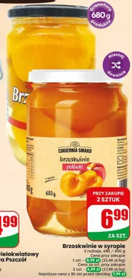Brzoskwinie w syropie połówki Cukiernia Smaku promocja w Dino