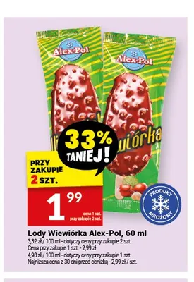 Lody Wiewiórka Alex-Pol promocja w Twój Market