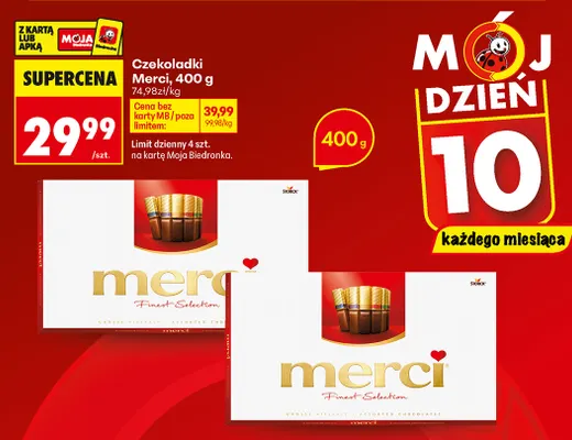 Czekoladki Merci promocja w Biedronka