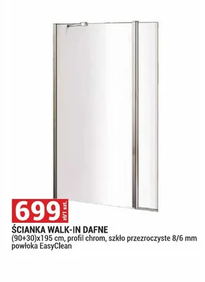 Ścianka prysznicowa walk-in Dafne promocja w Merkury Market