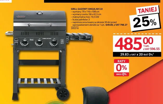 Grill gazowy Activa Angular 3,0 promocja w Selgros