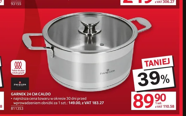 Garnek 24cm Caldo Zwieger promocja w Selgros