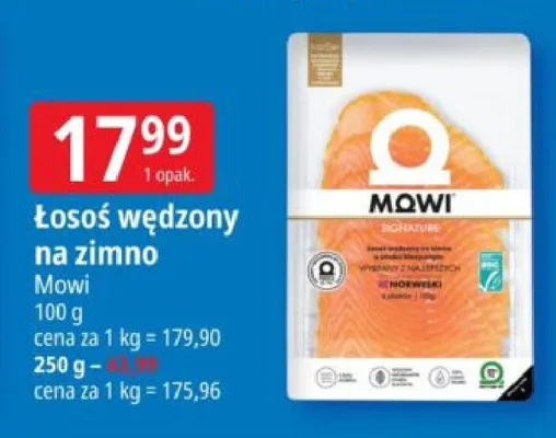 Łosoś wędzony na zimno promocja w Leclerc