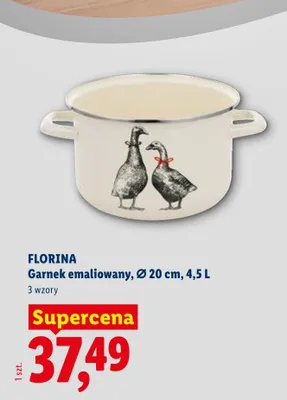 Garnek emaliowany Florina 20cm 4,5l promocja w Lidl